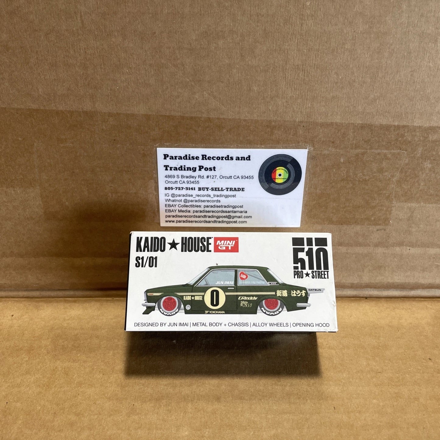 Kaido House Datsun 510 Pro Street S1/01 Mini GT 1:64 Scale OG Green Open Box