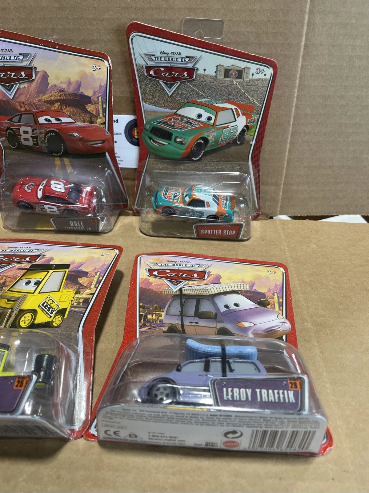 Disney Pixar World of Cars Movie Lot Of 6 Leroy Dale Sputter Fred Kathy Stacy