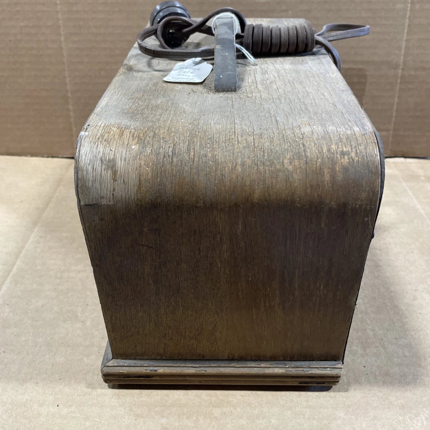 1941 Philco 41-221 Tube Radio Handcrafted Wood Cabinet For Parts Or Repair