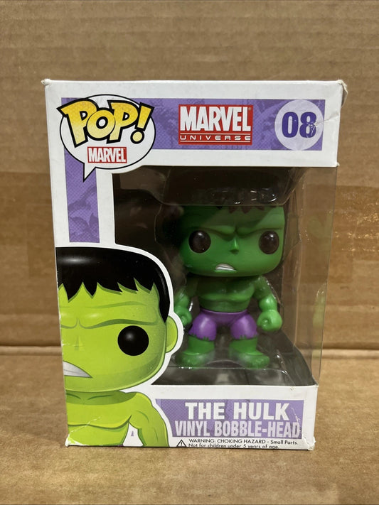 Funko Pop! Marvel Universe: The Hulk #08 Vaulted Box Large Font w/Soft Protector