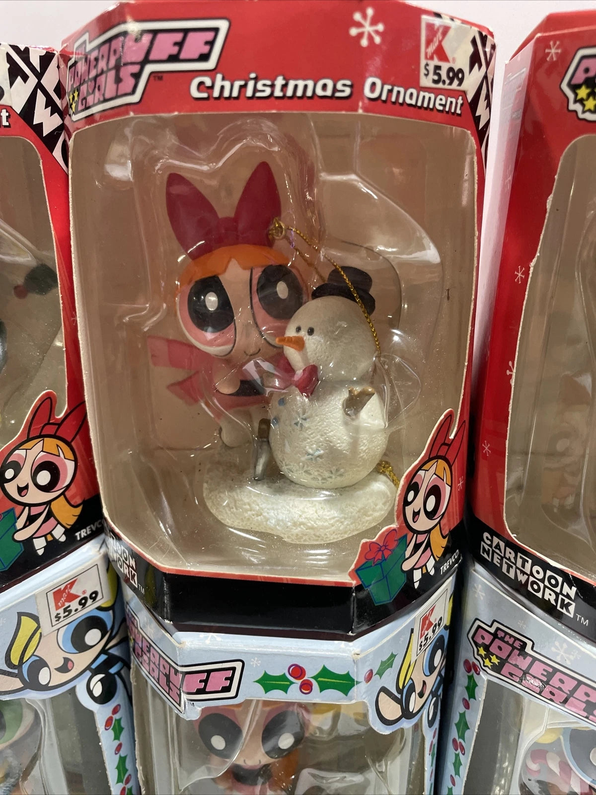Trevco Cartoon Network The Powerpuff Girls Set Of 6 Christmas Ornaments NEW