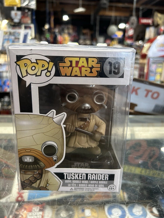 Funko Pop Star Wars #19 Tusken Raider Blue Box Large Font 2012 Pop Stack