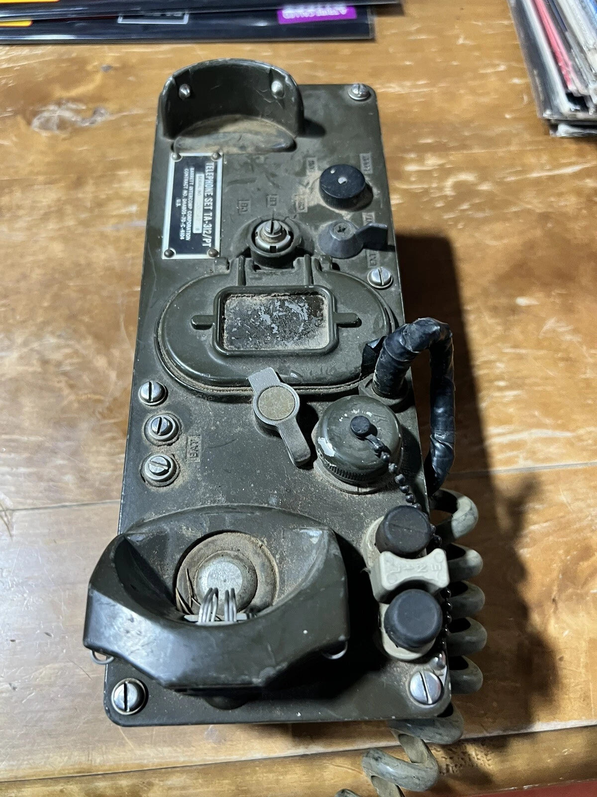 Military US Telephone Instrument Release Goods Interior Vintage