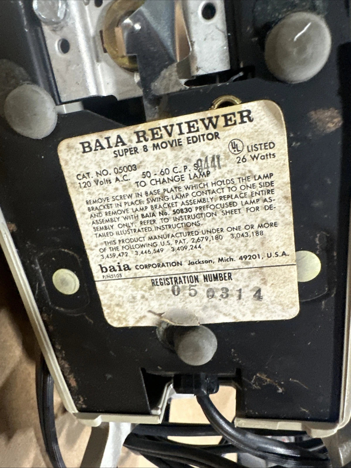 Baia Reviewer II Super 8 Console Tabletop Movie Film Viewer Editor for Super 8