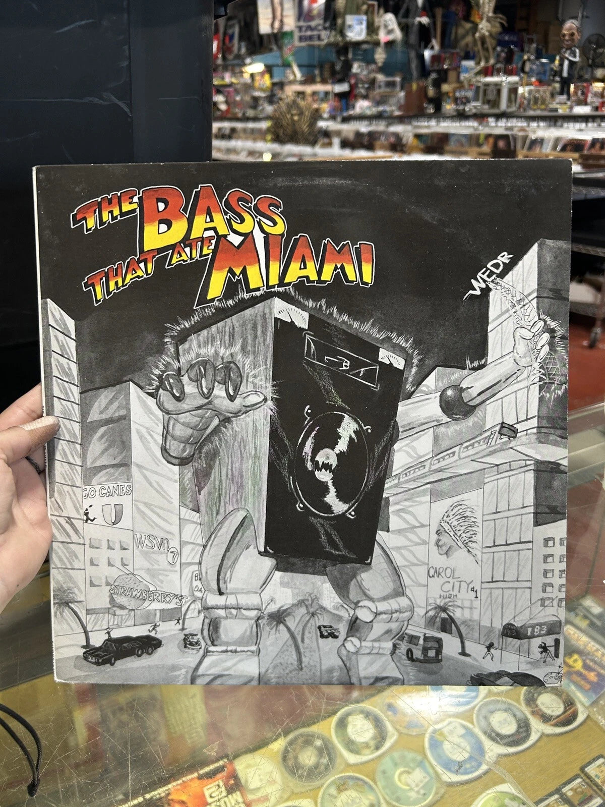 VARIOUS The Bass That Ate Miami 12" RARE Vinyl EX condition