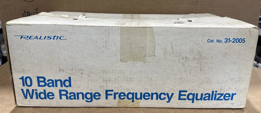 Realistic Ten Band Stereo Frequency Equalizer, model 31-2005 w Box