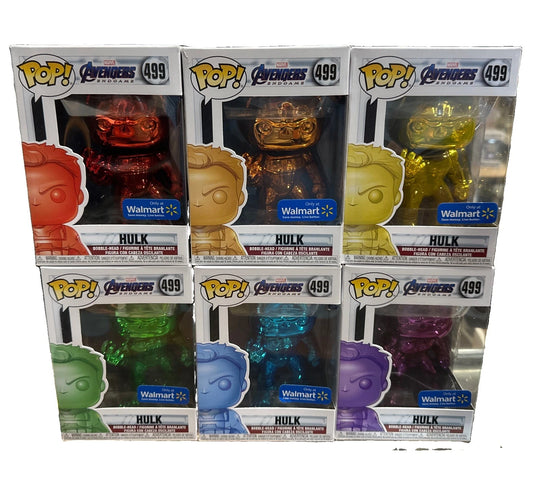 Funko Pop! Marvel Avengers: Endgame Chrome Hulk #499 Walmart Exclusive Lot of 6