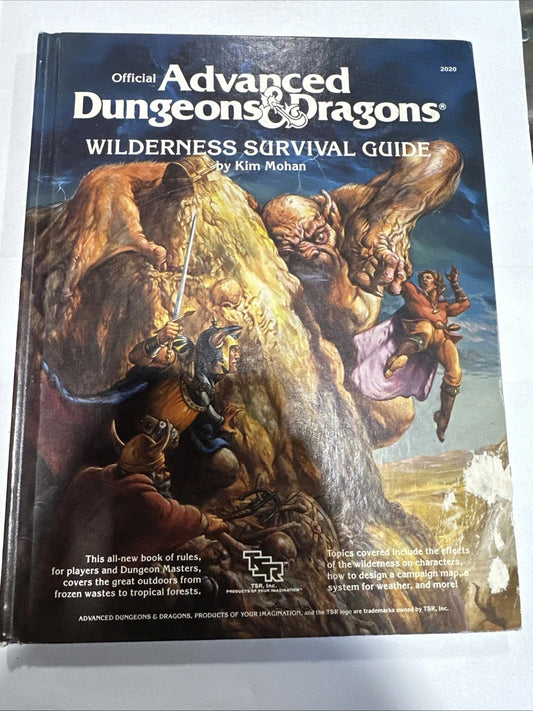 Dungeons & Dragons 1E: WILDERNESS SURVIVAL GUIDE by Kim Mohan (TSR, 1986, 1st)