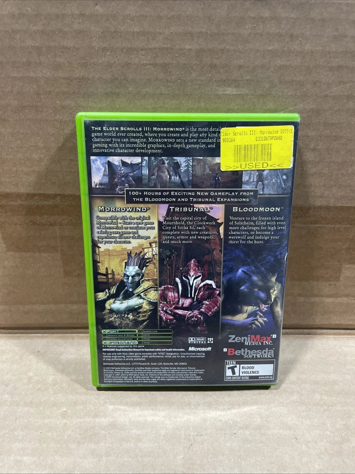 The Elder Scrolls III: Morrowind-Game of the Year Edition (Microsoft Xbox, 2003)