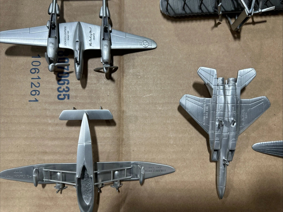 Danbury Mint Diecast Pewter Plane Airplane Lot 1:157 Scale Rare Vintage READ