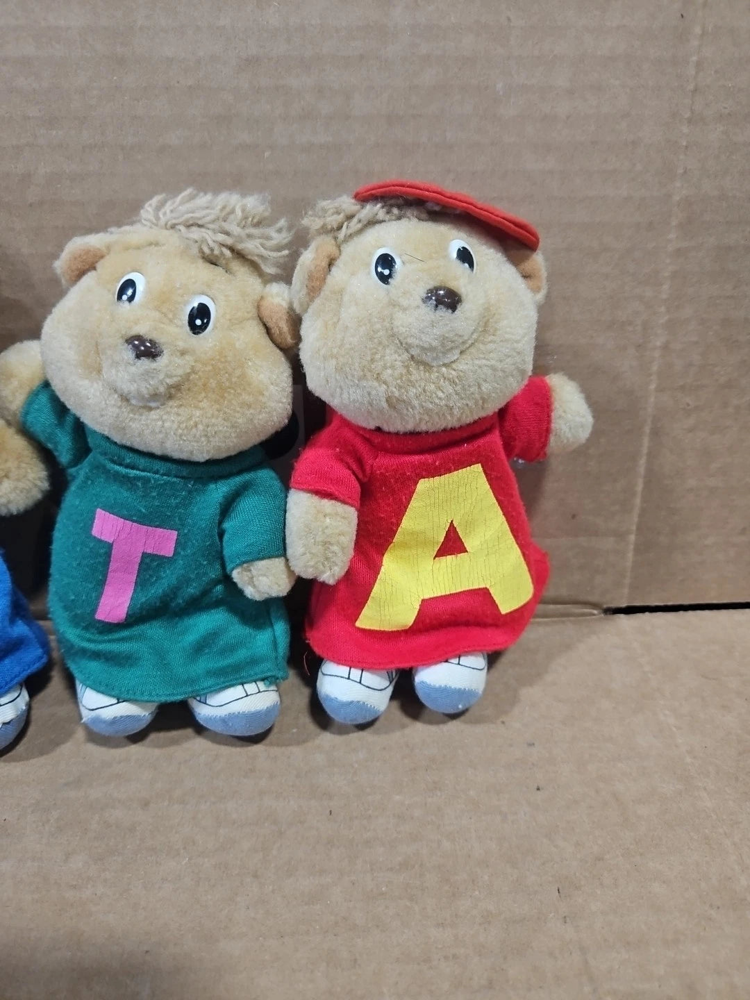 Alvin & the Chipmunks Theodore Simon 1987 Burger King Plush Dolls Set of 3