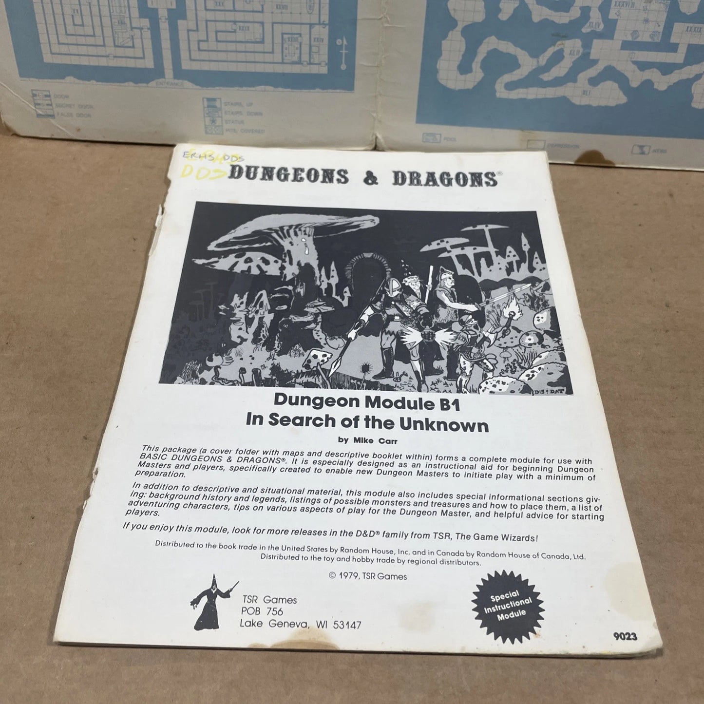 B1 In Search of the Unknown 9023 Advanced D&D Dungeons and Dragons 1st Run 1979
