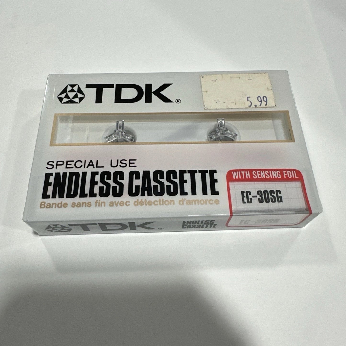 TDK Special Use Endless EC-30SG Sensing Foil Audio Cassette Tape SEALED NEW NOS