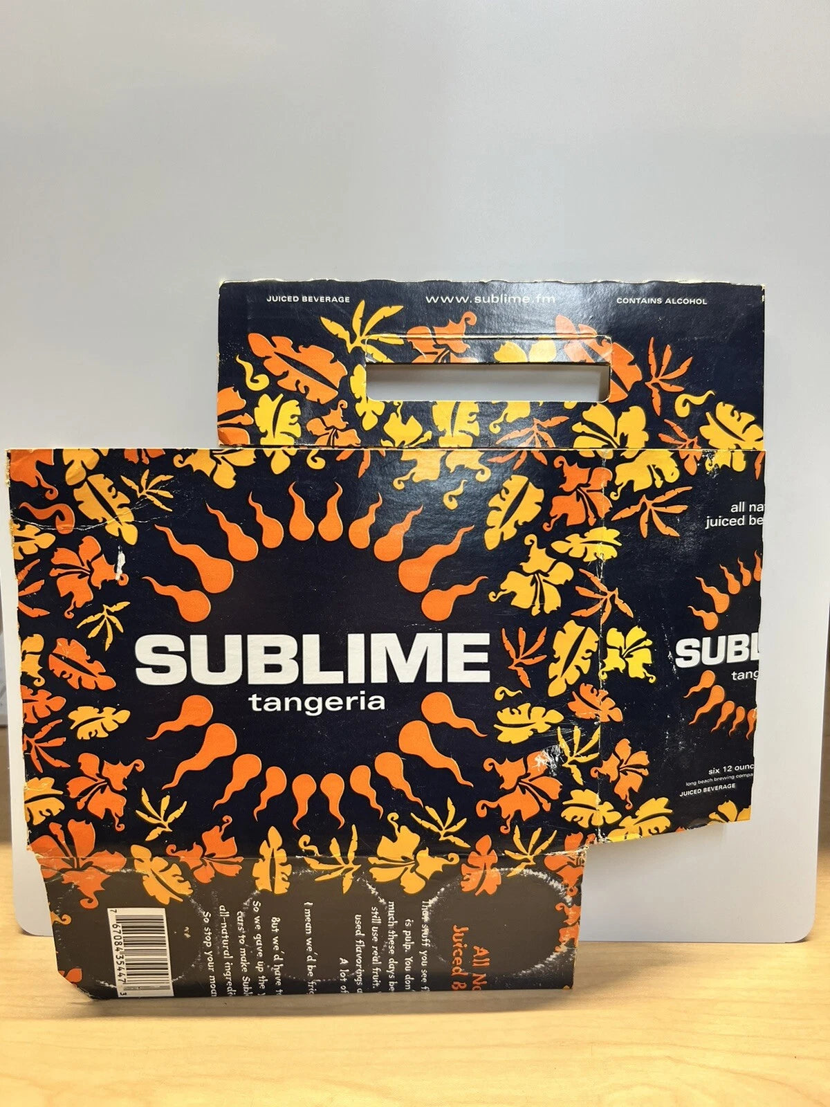 Vintage 90s Sublime Hard Tangeria 6 Pack Container