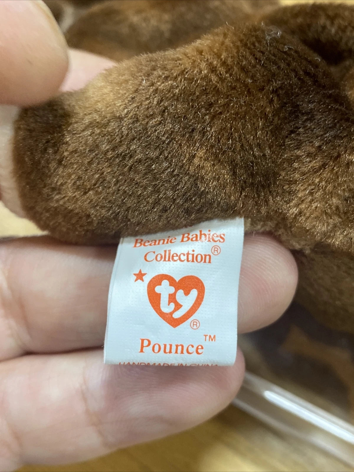 Rare Retired Ty Beanie Baby Pounce The Cat 1997 Mint P.E. Pellets With Errors