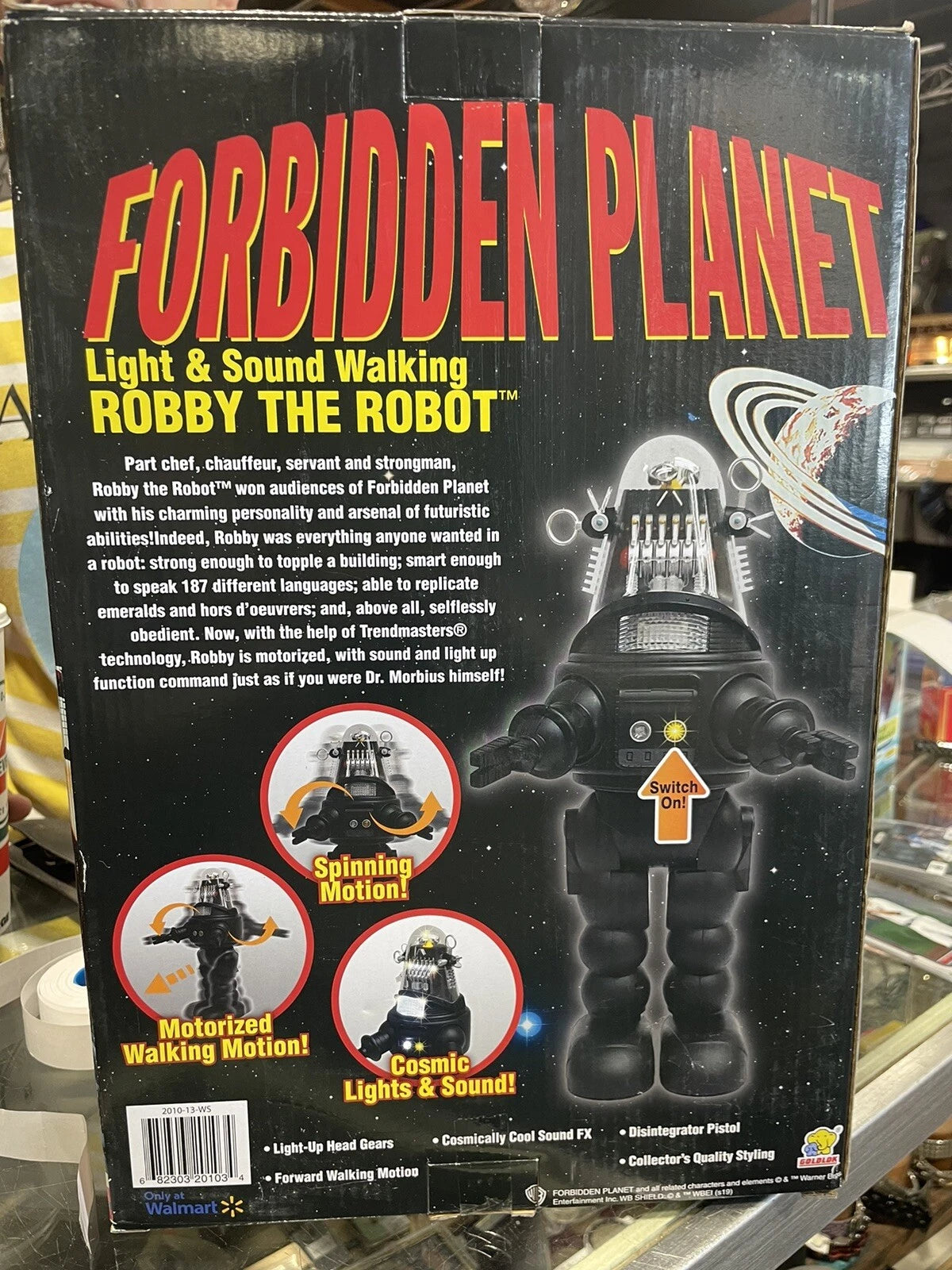 Forbidden Planet Robby The Robot Figure with Light & Walking Sound MIB Walmart
