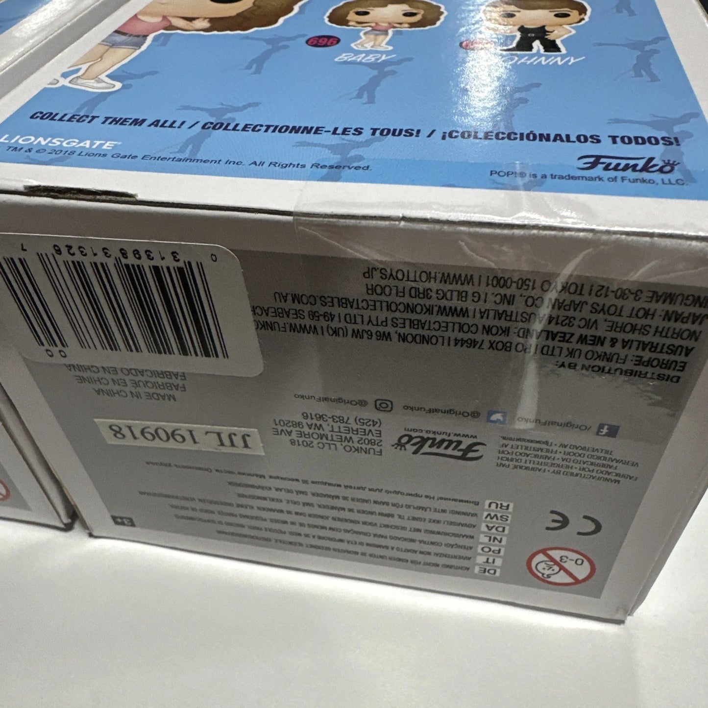 Funko Pop lot of 2 dirty dancing johnny and baby 1098 and 1099