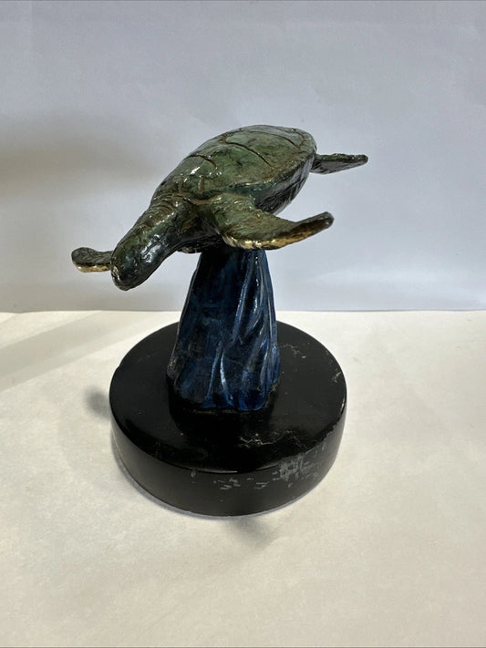 Bronze Sculpture Of Turtle By Artist Robert Wyland 25/950