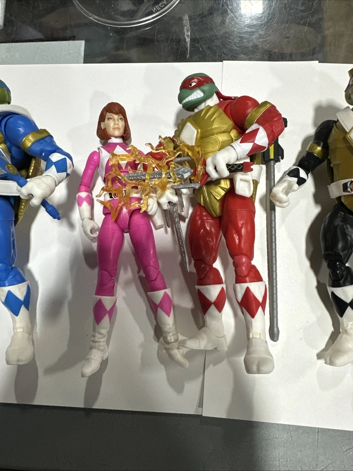 Power Rangers X Teenage Mutant Ninja Turtles Lightning Lot Of 5 + Accessories