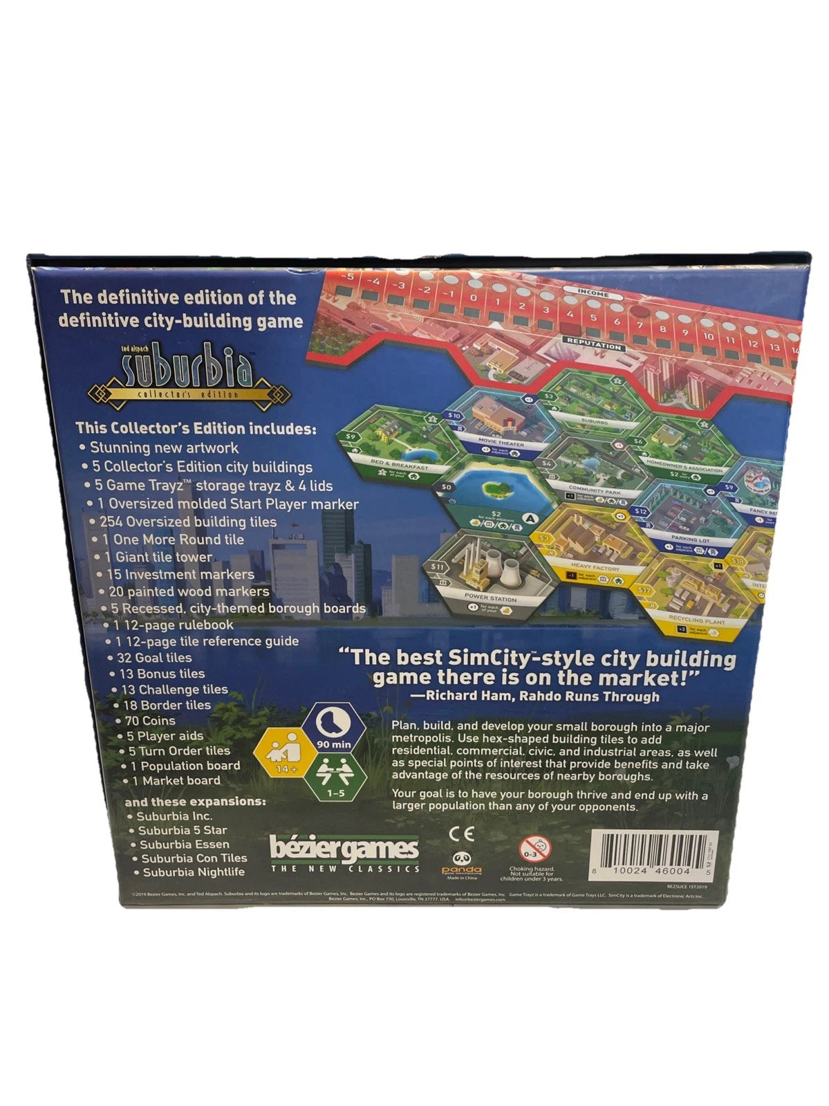 Suburbia Collector's Edition Board Game Complete Ted Alspach Bezier Games