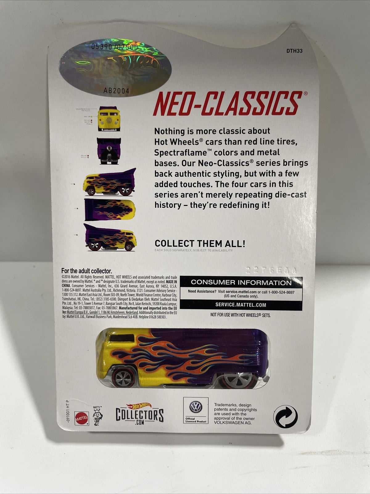 Hot Wheels Volkswagen Drag Bus VW RLC/HWC Neo-Classics Purple 05390/07500