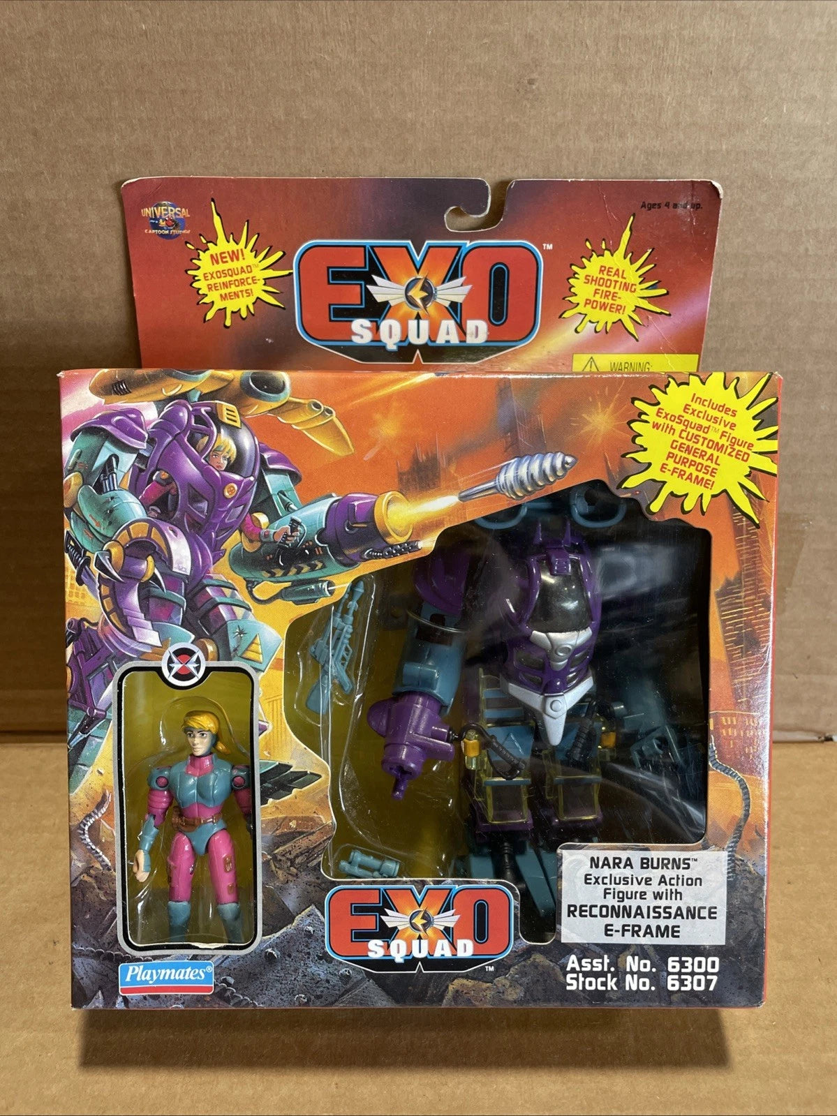 1995 Playmates Exo Squad Nara Burns Reconnaissance E-Frame In Box Sealed