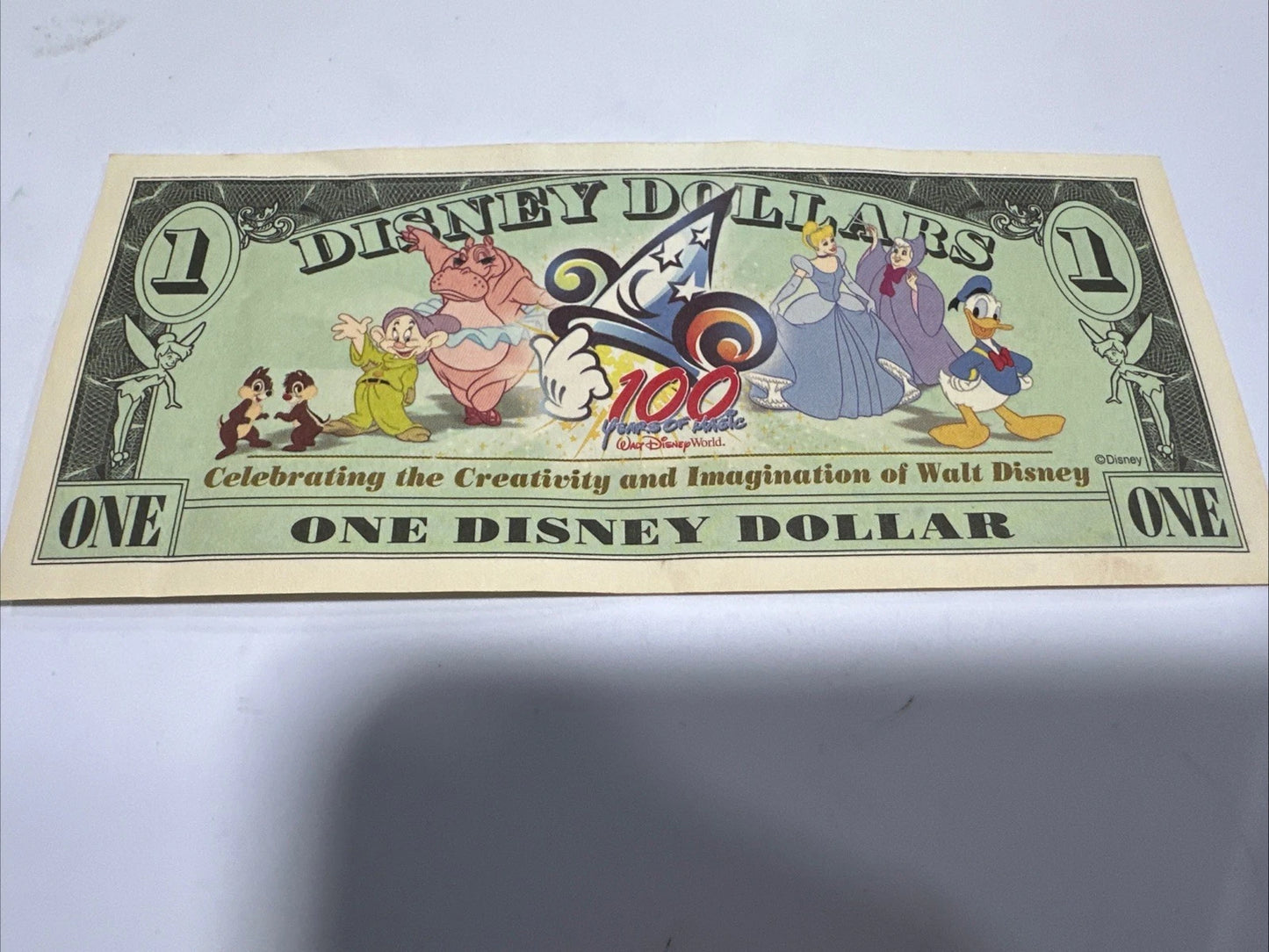 Disney Dollar Steamboat Willie $1 Denomination Series 2002 Uncirculated