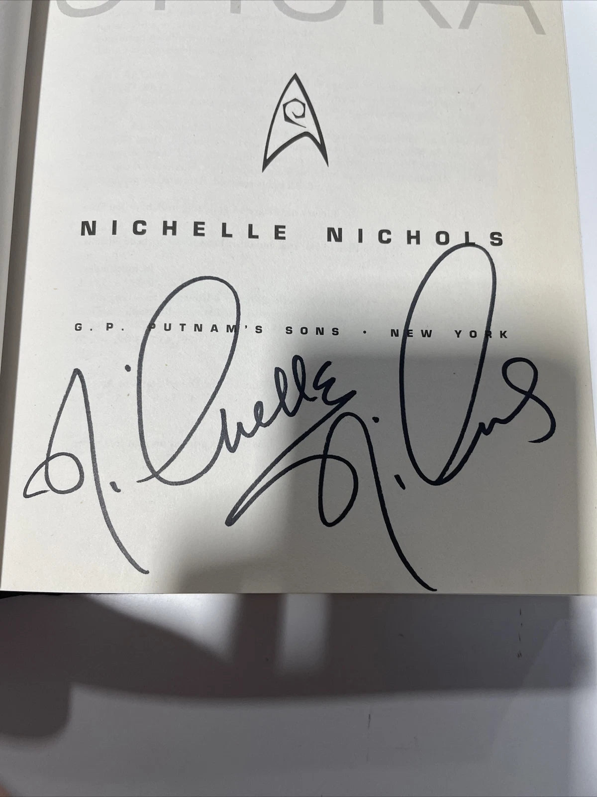 AUTOGRAPHED SIGNED Book Author Michelle Nichols Star Trek Lt. Uhura - Memories