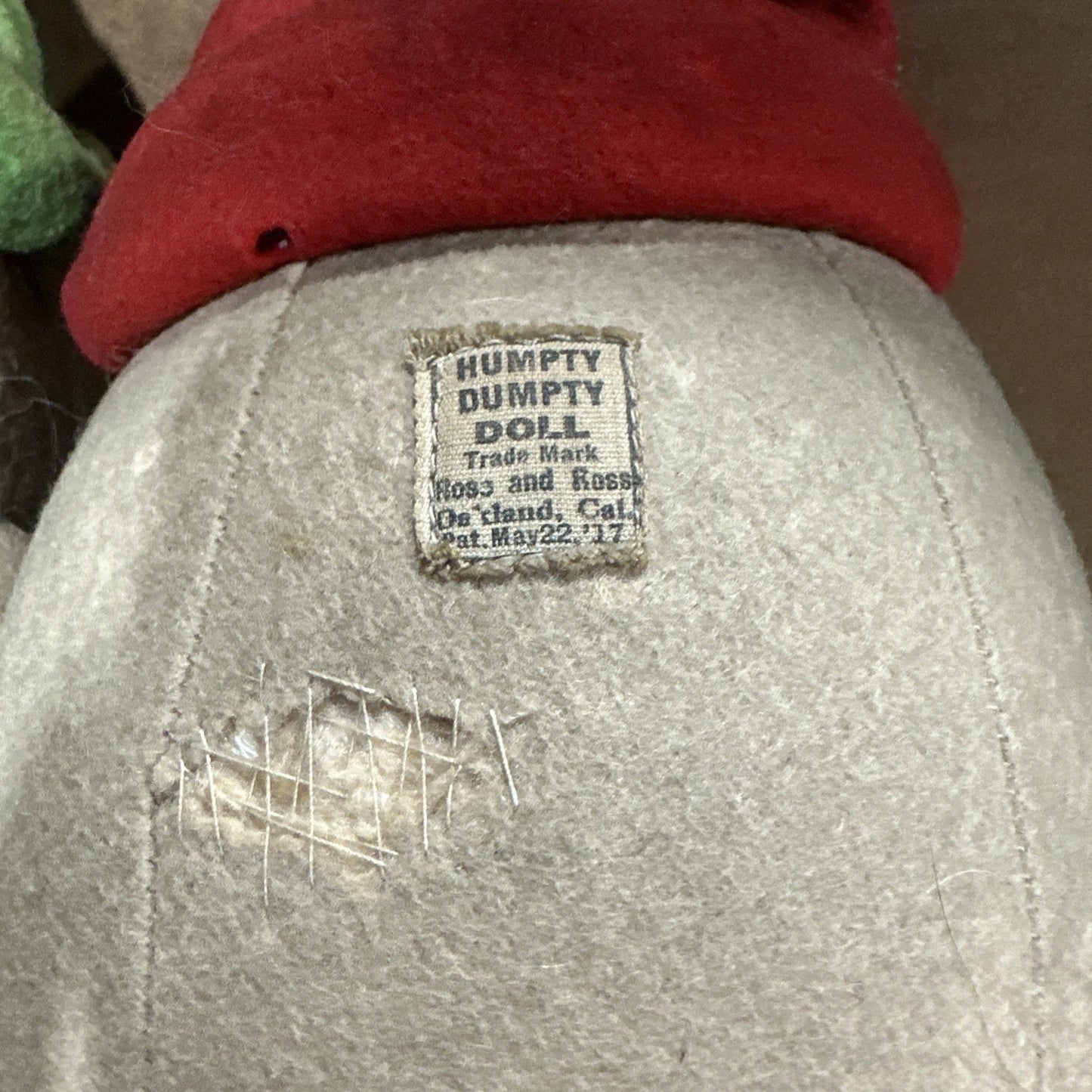 Antique VERY RARE Humpty Dumpty Doll 10" Tall Ross & Ross
