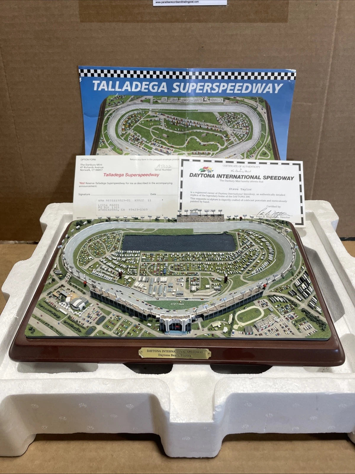 Danbury Mint Daytona International Speedway Florida Beach Diorama Model