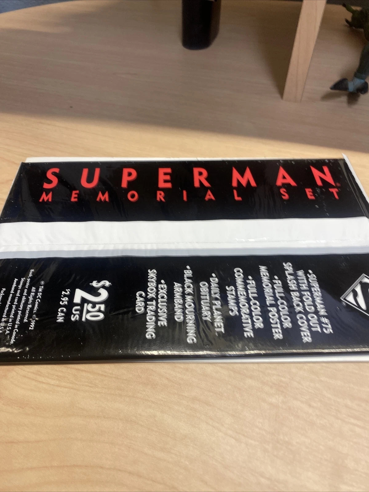 Vtg 1992 DC Comics Superman Memorial #75 Fold Out Splash Back Cover