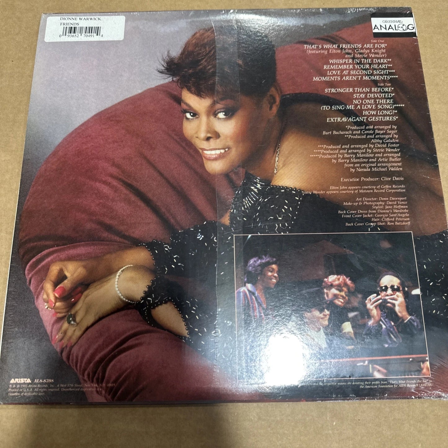 Dionne Warwick Lp Vinyl Friends Arista ‎– New Sealed