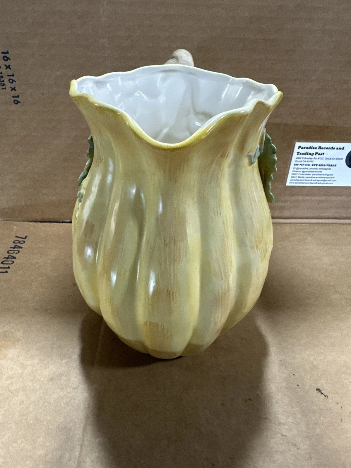 1988 FITZ & FLOYD 1 3/4 QT SQUASH PITCHER EXCELLENT