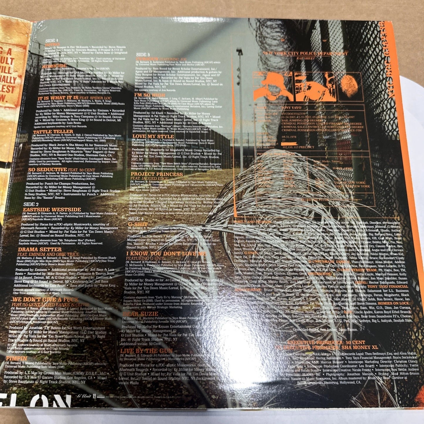 TONY YAYO~THOUGHTS OF A PREDICATE FELON 2 LP (2005) ORIG PRESS VG+ Misprint