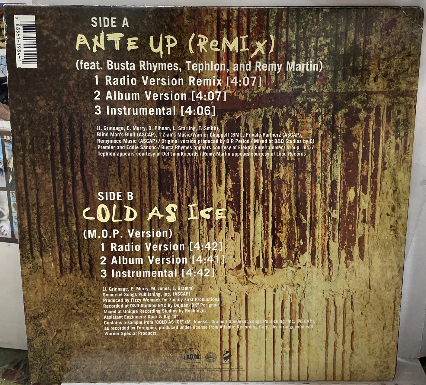 M.O.P. Ante Up (Remix) 12” Single LOUD1984-1
