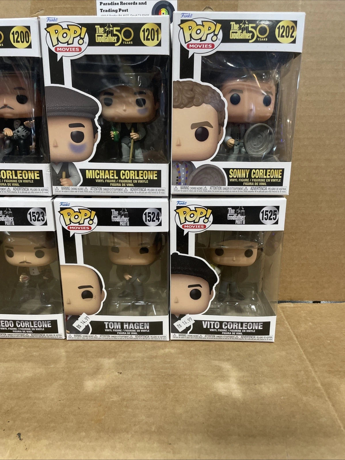 Funko Pop! The Godfather Set #1200-1202 & #1523-1525 Lot Of 6