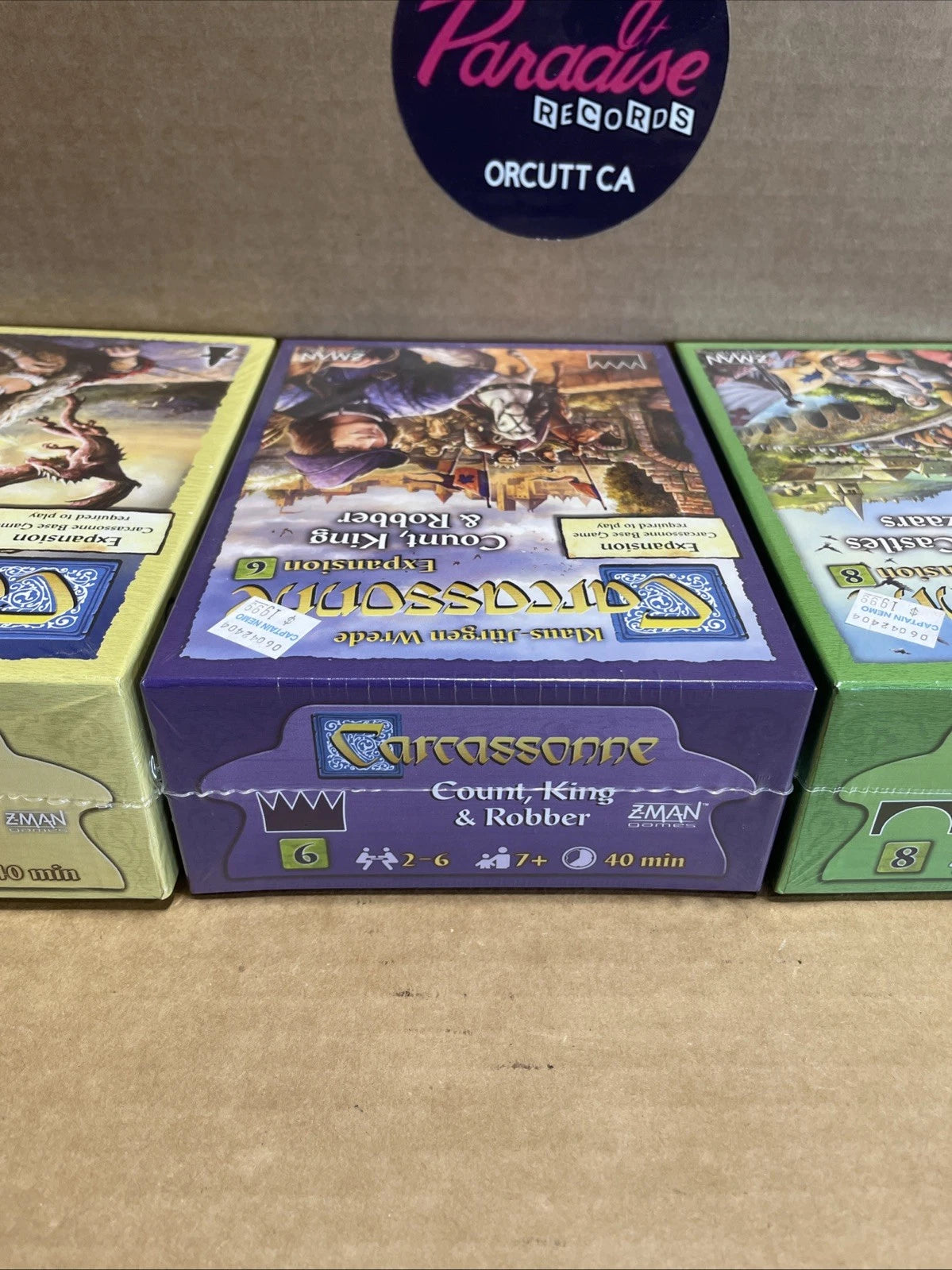 Carcassonne Expansion #3 + Expansion 6 + Expansion 8 Z-Man Games Brand New Lot 3