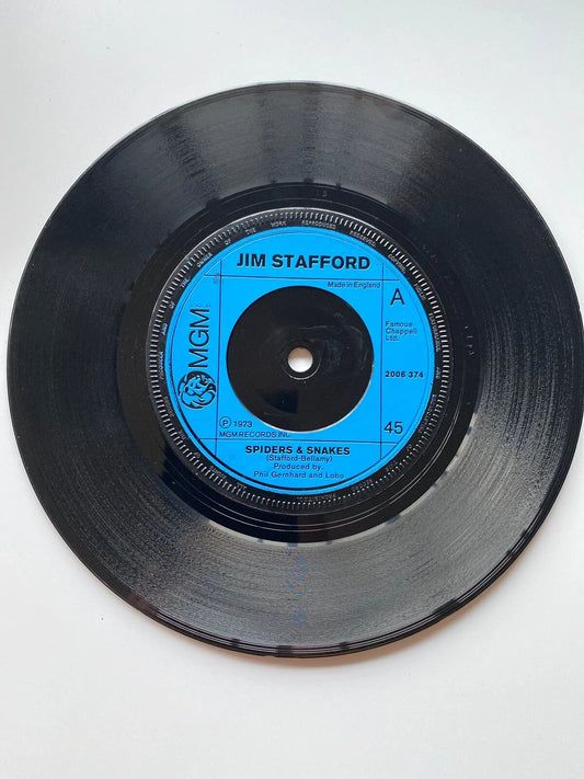 Jim Stafford "Spiders & Snakes/Undecided" MGM 1973 7" Library copy