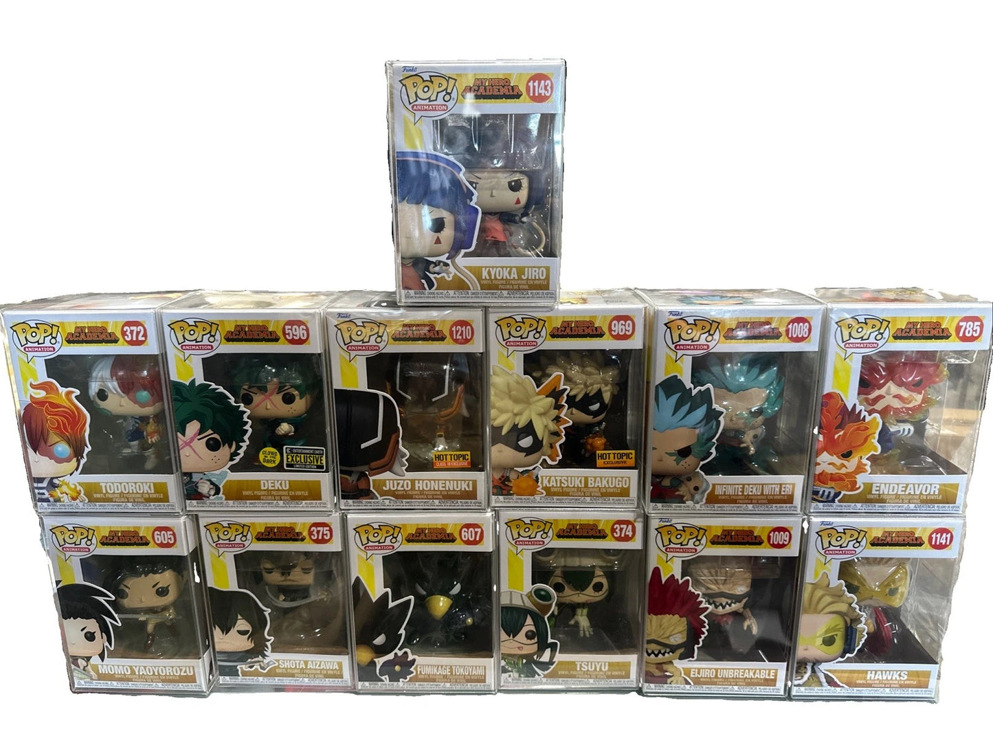 my hero academia funko pop Lot 13 With Protective Cases