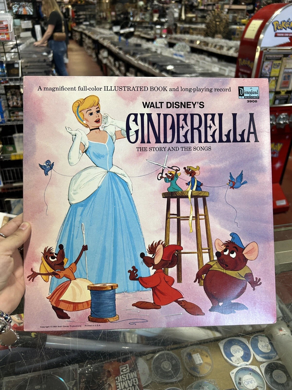 Walt Disney’s Cinderella OST - Disneyland D3908 - 1969 Mono + Book VG++