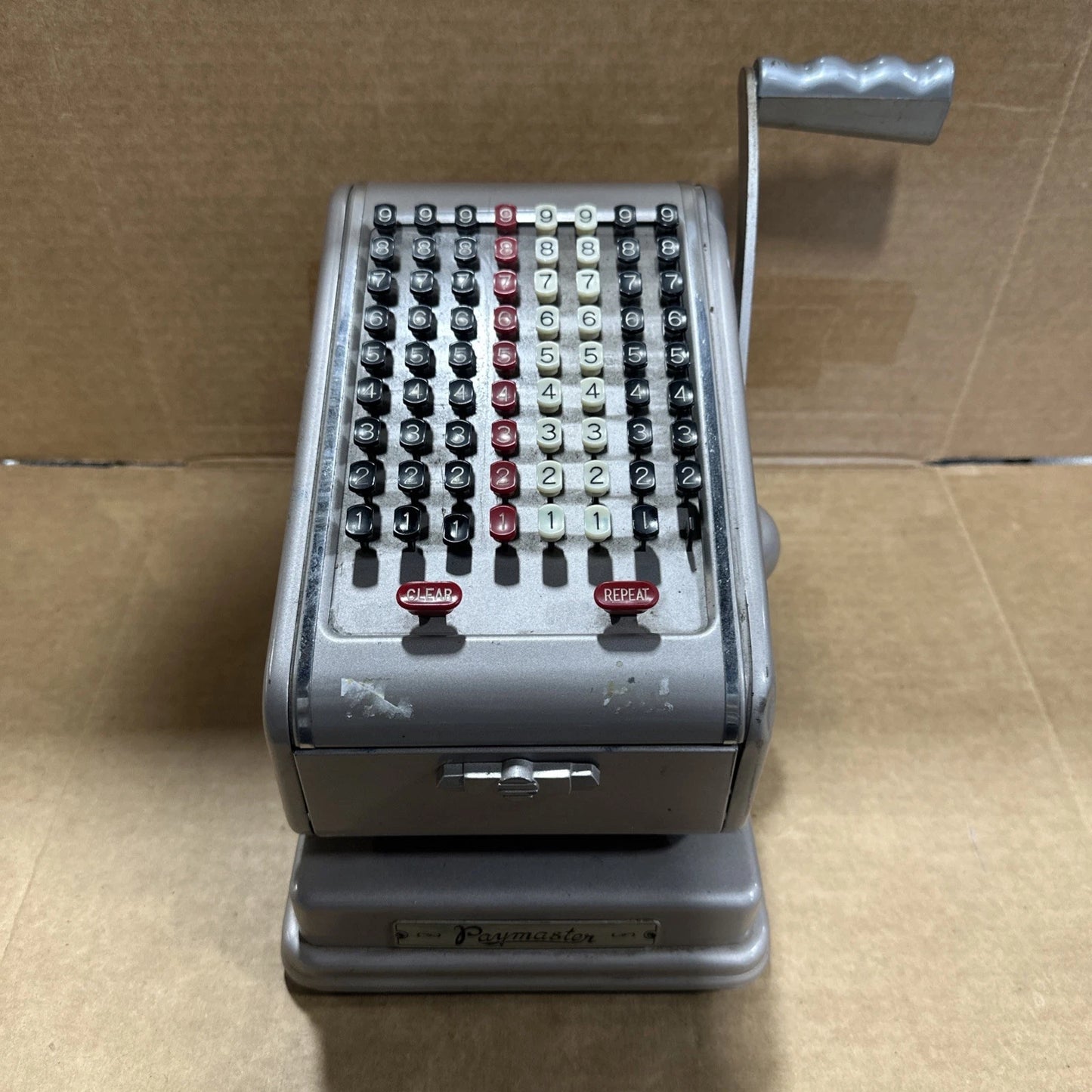 VINTAGE Paymaster Check Writer Series 7000 w/ Ribbon -NO KEY- TESTED
