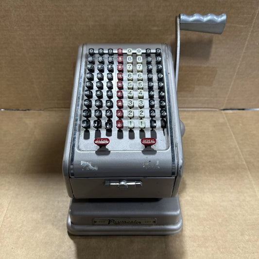 VINTAGE Paymaster Check Writer Series 7000 w/ Ribbon -NO KEY- TESTED