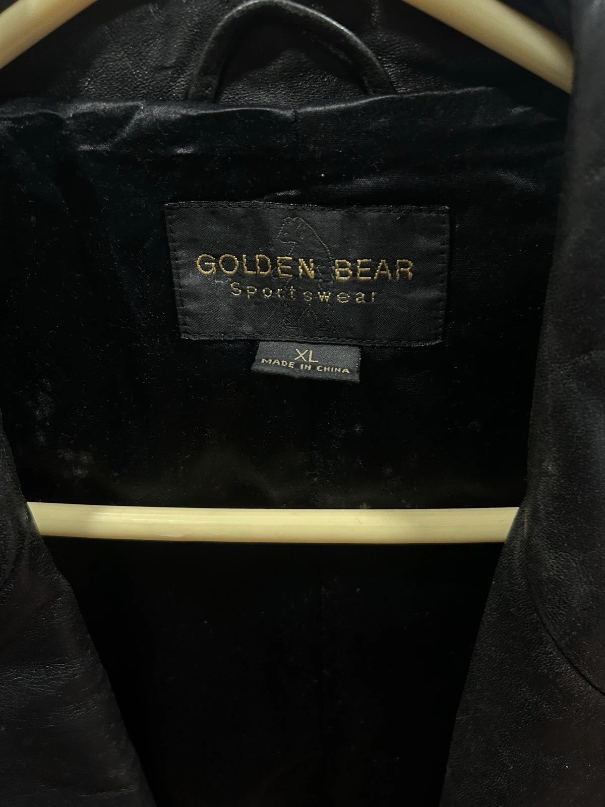 mens GOLDEN BEAR leather jacket FLAT POCKET SOFT SIZE XL