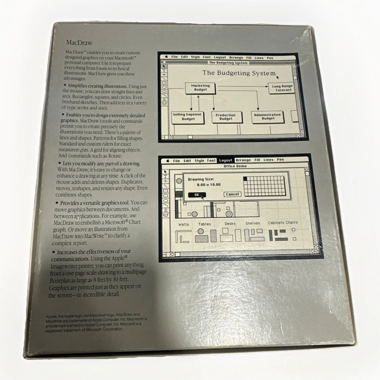 MacDraw M0526 for Apple Macintosh Vintage Software