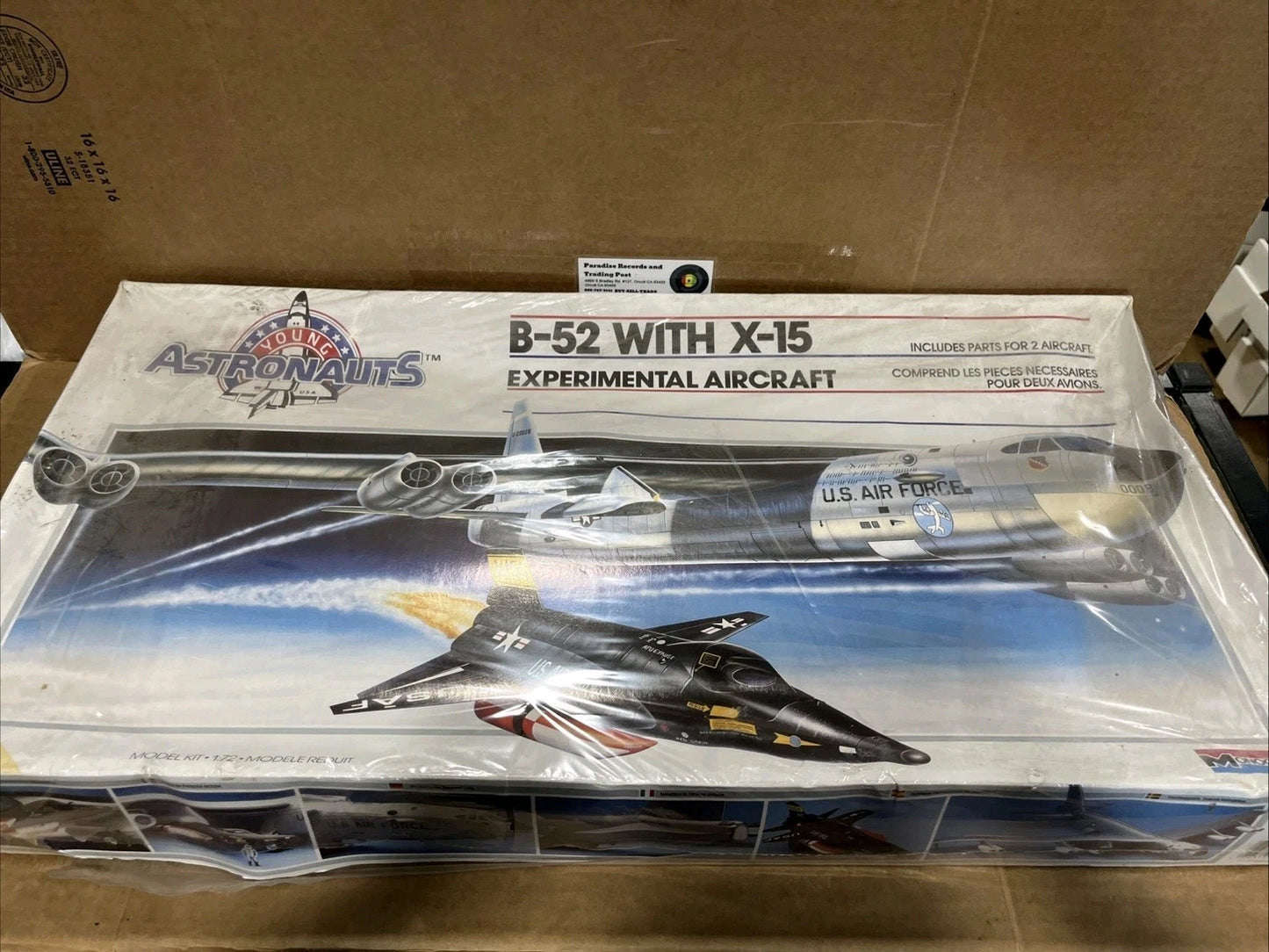 Young Astronauts B-52 w/ X-15 Experimental Aircraft 1/72 Scale Kit SEALED BOX