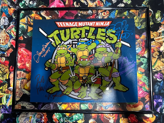 TMNT Original 4 Teenage Mutant Ninja Turtles Cast Signed 11x17 Photo EPIC Auth
