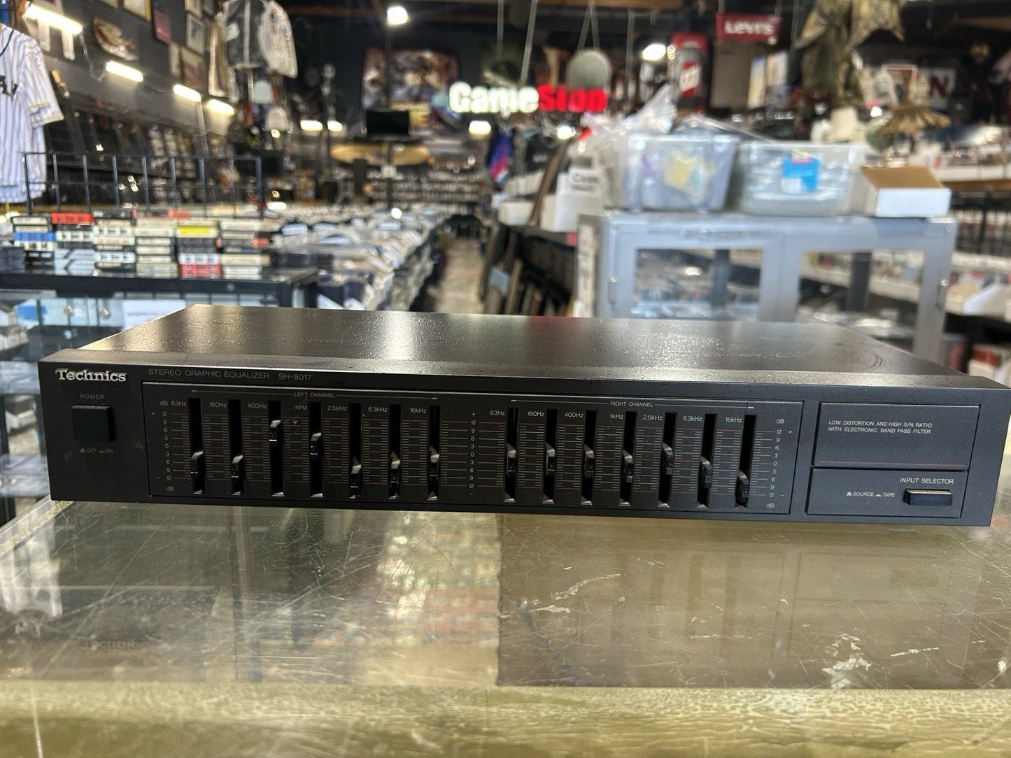 Technics SH-8017 Stereo Graphic Equalizer 7 Band 2 Channel +power cord