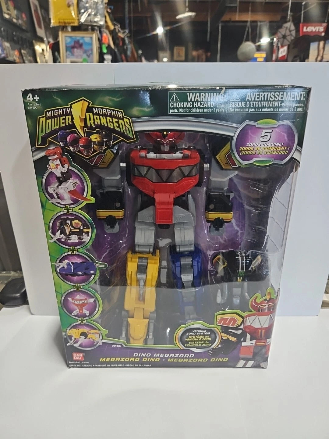 POWER RANGERS Dino Megazord 2009 MMPR Red Pink Blue SENTAI Zyurangers BANDAI USA