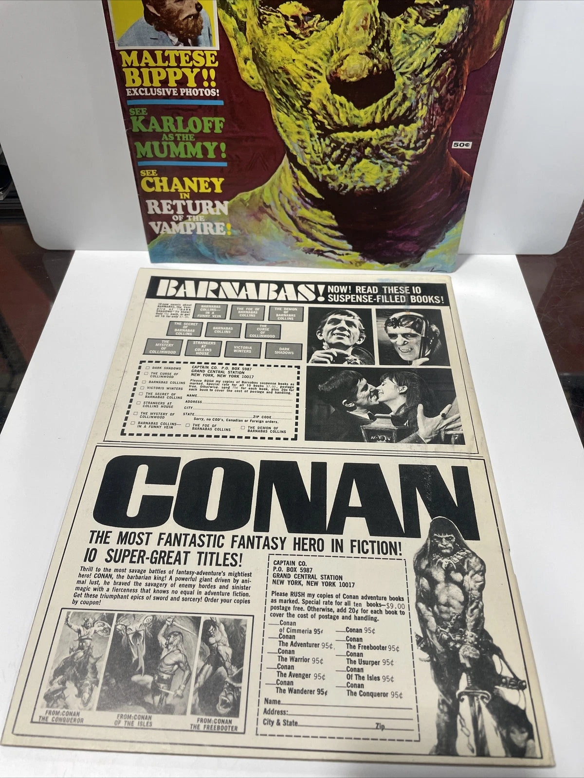 FAMOUS MONSTERS OF FILMLAND #61 JAN #58 OCT #50 JULY COVER MAGAZINES
