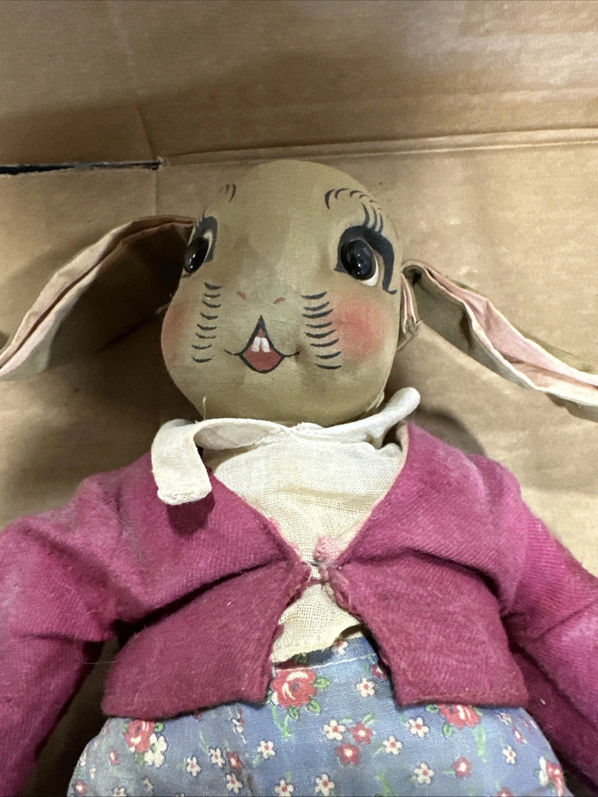 Vintage Uncle Wiggly Cloth Doll Georgene 18”